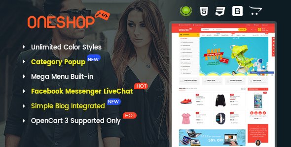 OneShop - Drag & Drop Multipurpose Responsive OpenCart 3 Theme - OpenCart eCommerce TFx Made Walter