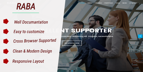 RABA One Page Portfolio Template - Portfolio Creative TFx Vern Xavier