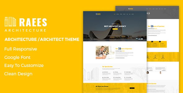 Raees – Creative Responsive Architecture Theme - Business Corporate TFx Oli Bartholomew