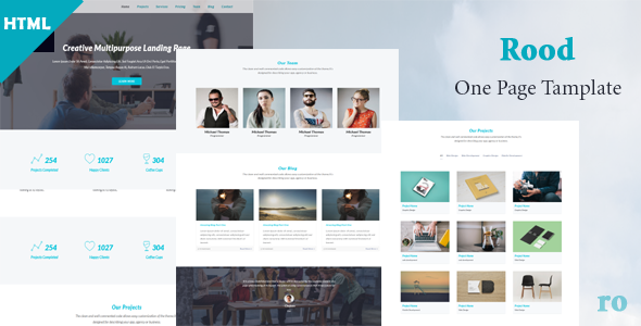 Rood - One Page Parallax - Creative Site Templates TFx Chris Hervey