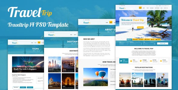 Travel Trip – Tour Package Booking PSD Template - Travel Retail TFx Blaine Mickey