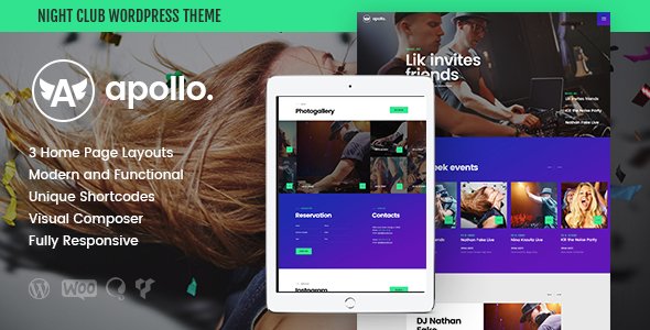 Apollo | Night Club & Event WP Theme - Nightlife Entertainment TFx Monty Dell