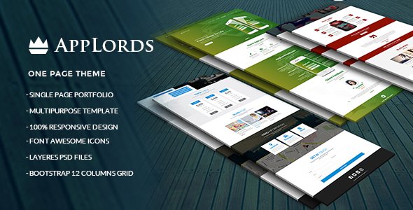 AppLords_One Page Multipurpose PSD Template - Technology PSD Templates TFx Tecumseh Woodie