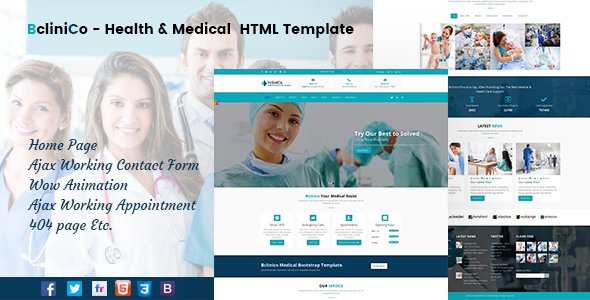 Bclinico - Health & Medical  HTML Template - Health & Beauty Retail TFx Bima Burt