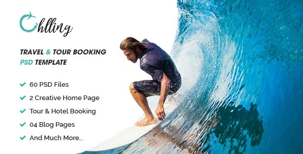 Chilling | Travel & Tour Booking PSD Template - Travel Retail TFx Bryon Trent
