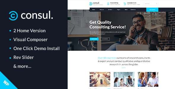 Consul -  Professional Services WordPress Theme - Business Corporate TFx Ivor Tyron