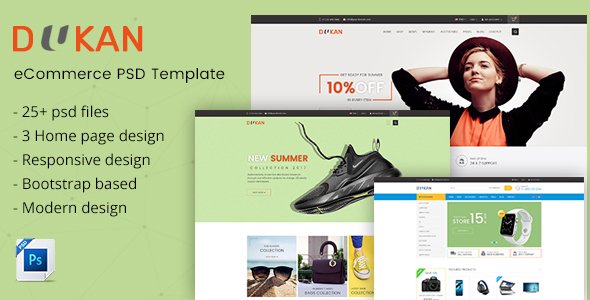 Dukan - Elegant E-Commerce PSD Template - Fashion Retail TFx Chip Julyan