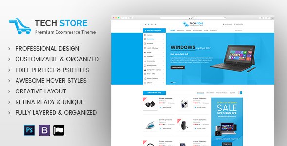 Electronics Store - E commerce PSD Template - Electronics Technology TFx Garry Masterman