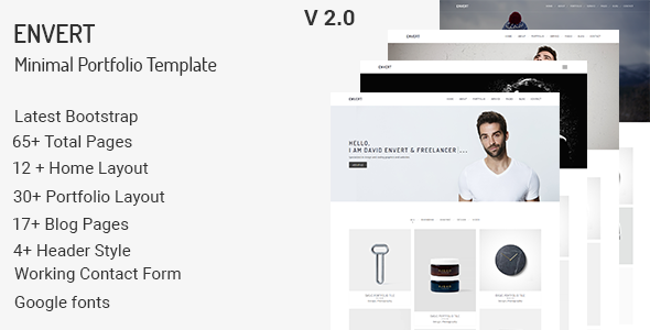 Envert - Minimal Portfolio WordPress Theme - Portfolio Creative TFx Quincy Khazhak