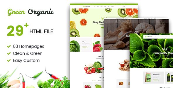 Green Organic - Organic Store & Bakery HTML5 Template - Food Retail TFx Theobald Davie
