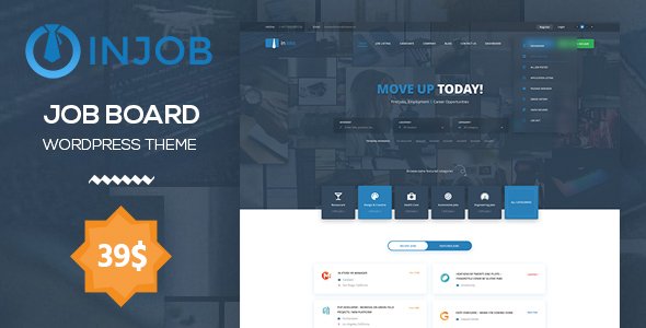 Job Board WordPress Theme | InJob - Directory & Listings Corporate TFx Dave Naomi