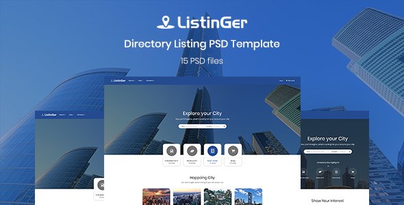 ListinGer - Directory Listing Template - Corporate PSD Templates TFx Dale Shichiro