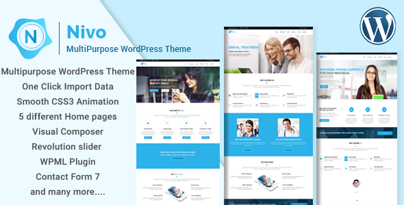 Nivo - Responsive Multipurpose Business Creative WordPress Theme - Business Corporate TFx Cleve Dennis