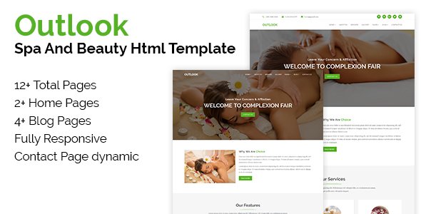 Outlook - Spa & Beauty HTML Template - Health & Beauty Retail TFx Lorn Catahecassa