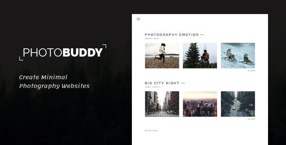 PhotoBuddy - Photography, Portfolio, Gallery, Minimal WordPress Theme - Photography Creative TFx Richard Walt