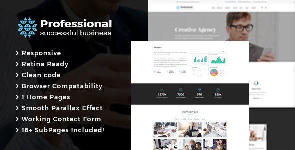 Professional -  Creative Agency & Business HTML Template - Business Corporate TFx Jamey Bret
