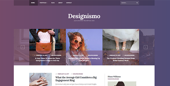 The Designismo - Responsive WordPress Blog Theme - Personal Blog / Magazine TFx Esmé Zechariah