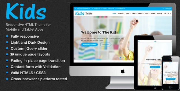 The Kids - Children HTML5 Template - Children Retail TFx Inigo Cheyenne
