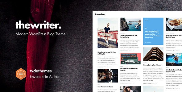 The Writer - Modern WordPress Blog Theme - Blog / Magazine WordPress TFx Merit Darell