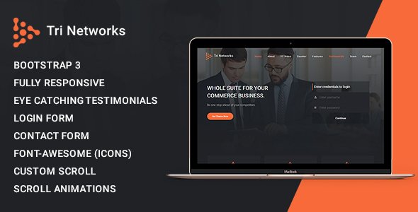 Tri Network - Multipurpose Bootstrap 3 Html Template - Corporate Site Templates TFx Devereux Tibby