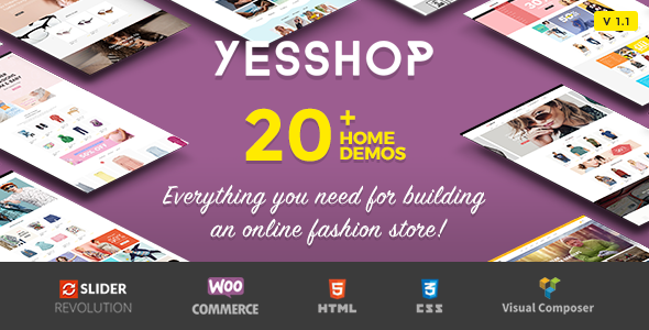 Yesshop - Responsive Multipurpose WordPress WooCommerce Theme - WooCommerce eCommerce TFx Virgil Ansel