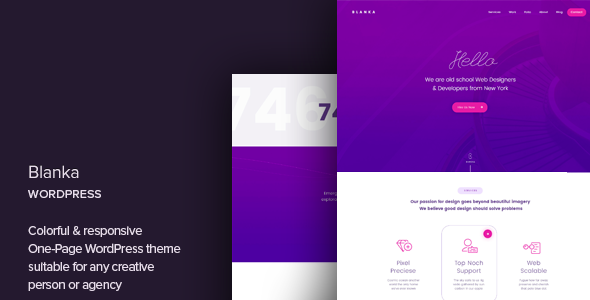 Blanka - One Page WordPress Theme - Portfolio Creative TFx Archibald Noel