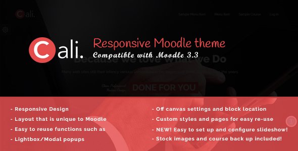 Cali - A Fresh Moodle Theme - Corporate Moodle TFx Issac Bryon