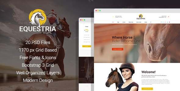 Equestria - Horse Club PSD Template
           TFx Mervyn Kendall