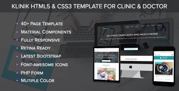 Klinik - HTML5 & CSS3 Responsive Template for Clinic, Doctor & Hospital
           TFx Clair Peregrine
