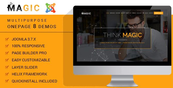 Magic - Multipurpose Onepage Joomla Theme With Page Builder - Business Corporate TFx Gaz Lane