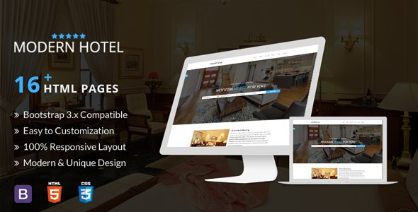Modern Hotel, Responsive Html5 Template - Travel Retail TFx Lovel Bryon