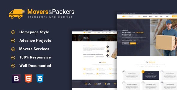 Movers Packers - Logistics Transportation HTML Template
           TFx Ives Denzil
