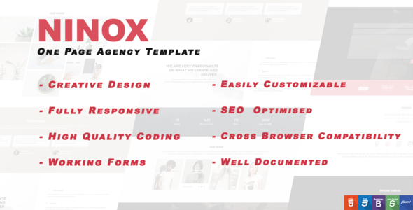 Ninox - Creative One page HTML template
           TFx Sonny Dacre