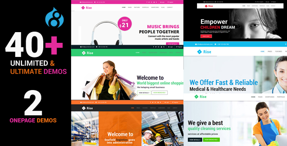 Rise - Responsive Multi-Purpose Drupal 8 Theme - Corporate Drupal TFx Rolo Jermaine