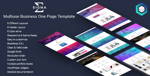 Sigma - Multiuse Business One Page Template
           TFx Amias Daud