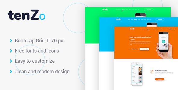 TenZo - Mobile App Landing Page PSD Template
           TFx Kit Jimmie