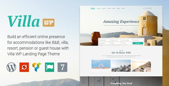 Villa - WordPress  Bed & Breakfast Landing Page - Marketing Corporate TFx Terrell Lester