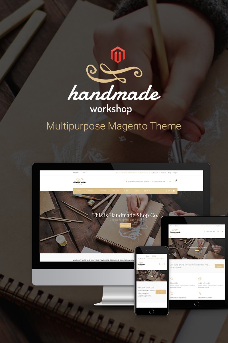 Handmade Responsive 2 & 1 Magento Theme TMT Kirk Stafford