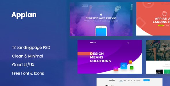 Appian Landing page PSD Template
           TFx Malachi Kurt