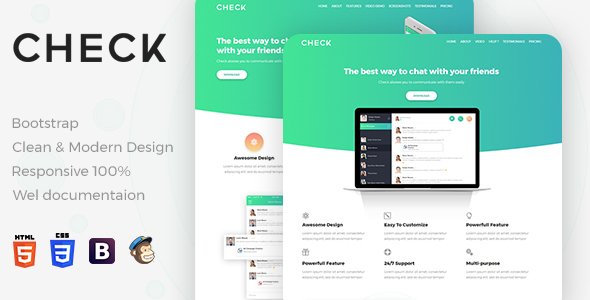 Check App Landing Page Template
           TFx Malcom Neal