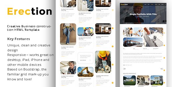 Erection - Creative Business Construction HTML Template
           TFx Gorden Caiden