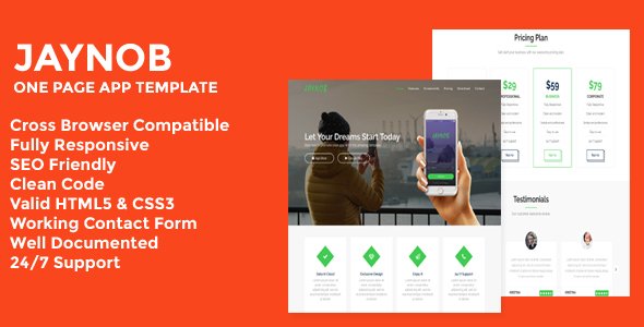 Jaynob - Responsive App Landing Page
           TFx Sly Emerson