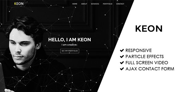 Keon | Responsive Personal Portfolio Template
           TFx Jaycob Gray