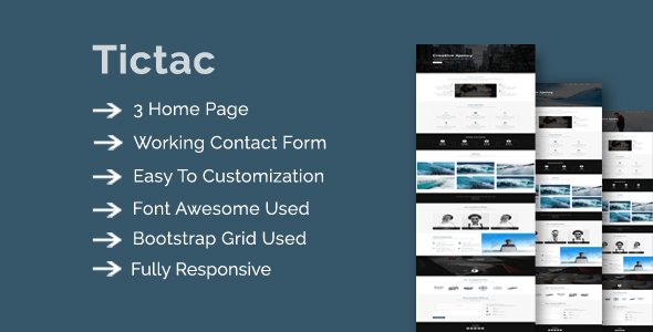 Tictac - Onepage Creative Multipurpose Template
           TFx Neil Marion