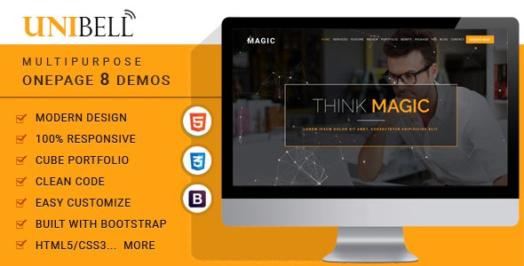 Unibell - Multipurpose Onepage WordPress Theme
           TFx Hideki Jasper