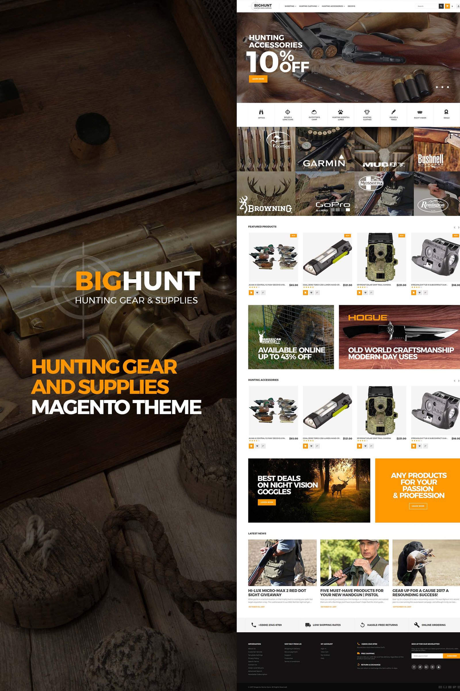 BigHunt - Hunting Gear and Supplies Magento Theme TMT Gordie Zachery