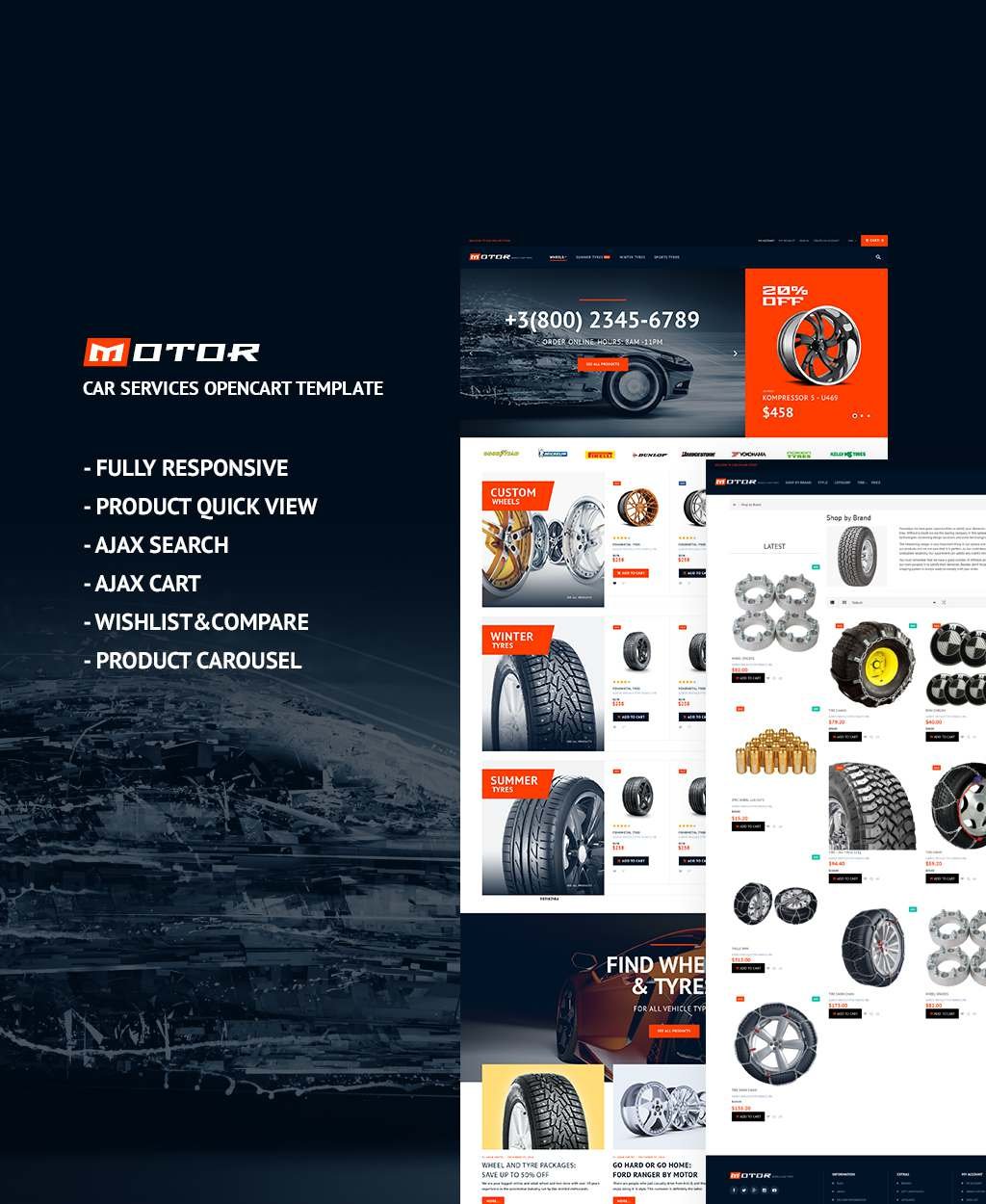 Wheels & Tires Responsive OpenCart Template TMT Ellis Denver