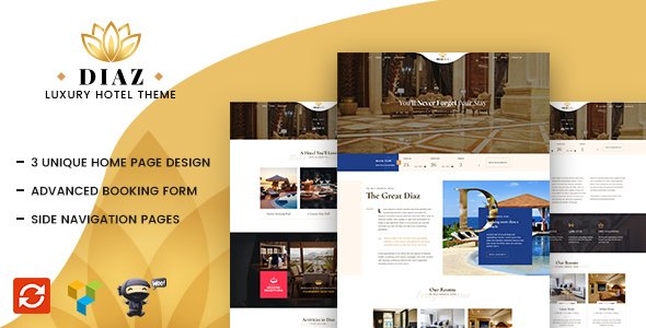 Hotel Diaz - Hotel Booking WordPress Theme
           TFx Clem Kawacatoose
