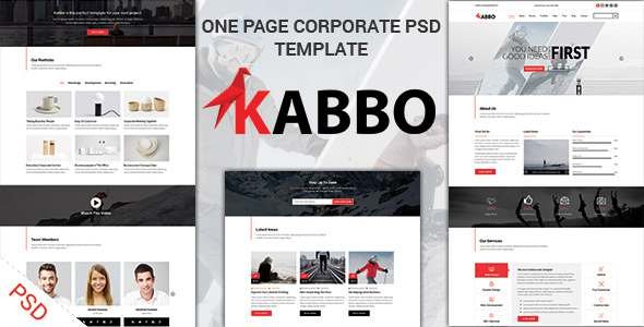 KABBO - One Page Multipurpose PSD Template
           TFx Brooks Ayden