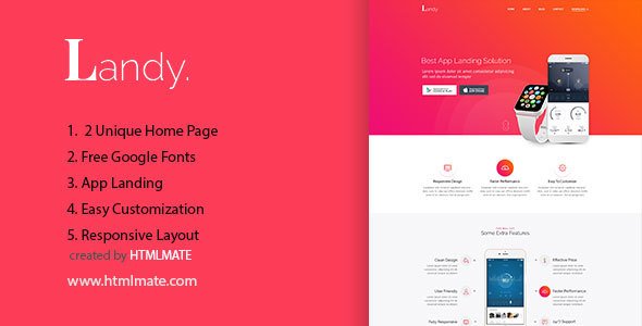 Landy App landing Template
           TFx Jesse Schuyler